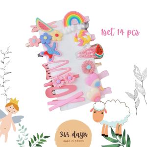 Jepit anak 1 SET ISI 14 PCS Jepit grosir  jepit Impor jepit rambut girls anak skolah  rambut cantik jepit buat bayi