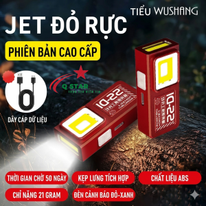 Đèn Pin Mini JET V6 Thiết Kế Nhỏ Gọn Tiện Chất Liệu Nhựa ABS Với 2 Kênh Sáng Sử Dụng Sạc Type-C