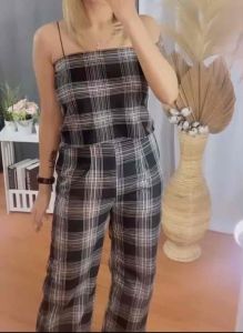 SETELAN WANITA MOTIF KOTAK SUPER CANTIK / SET HONEY