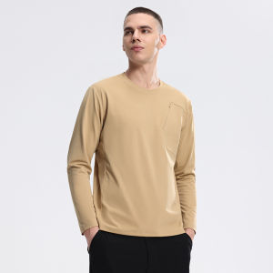 Mens Fitness Long Sleeve T-Shirt Men New Solid Color Quick Dry Breathable Sportswear Running Bodybuilding Top Outdoor Recreation2026