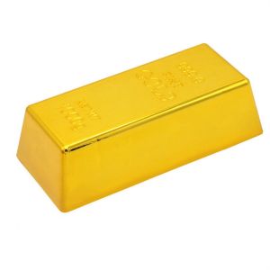 KENDRARY Glittering Fake Gold Bar Simulation Paperweight Golden Brick Office Accessory Movie Prop Bullion Bar Home Decor