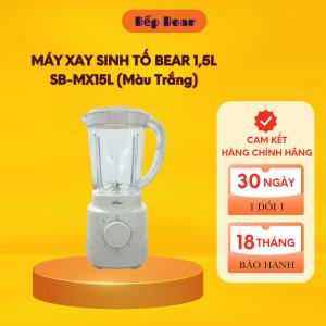 Máy Xay Sinh Tố Bear 2 Cối Tích Hợp Máy Xay Thịt Xay Tỏi Ớt Đa Năng Công Suất Lớn SB-MX15L 5 tốc độ
