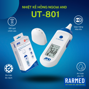 Nhiệt kế đo tai hồng ngoại cho trẻ nhỏ AND UT-801 đo nhiệt độ bên trong cơ thể