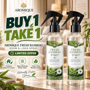 Aromique Buy 1 Take 1 Fresh Bamboo Room and Linen Spray Disinfectant Room Fabric Mist Air Freshener Bedroom Office Pabango