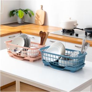 Kệ Úp Chén Bát 2 Tầng Inox 304 Chắc Chắn Giá Úp Chén Bát Kệ Chắn 2 Tầng Chữ S Có Khay Hứng Nước Tiện Lợi.