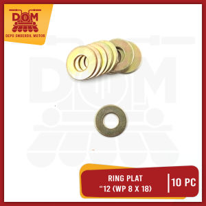 Ring Plat "12 WP 8 X 18 Harga Per Pak Isi 10 (PSP) Reng Pelat Washer Kunci 12 Diameter 8mm X 18mm