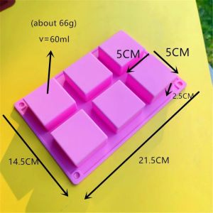 Silicone Square Cake Mold Ice Cube Mold Chocolate Handmade Soap Mold DIY Kitchen Baking Tool acuan Kuih