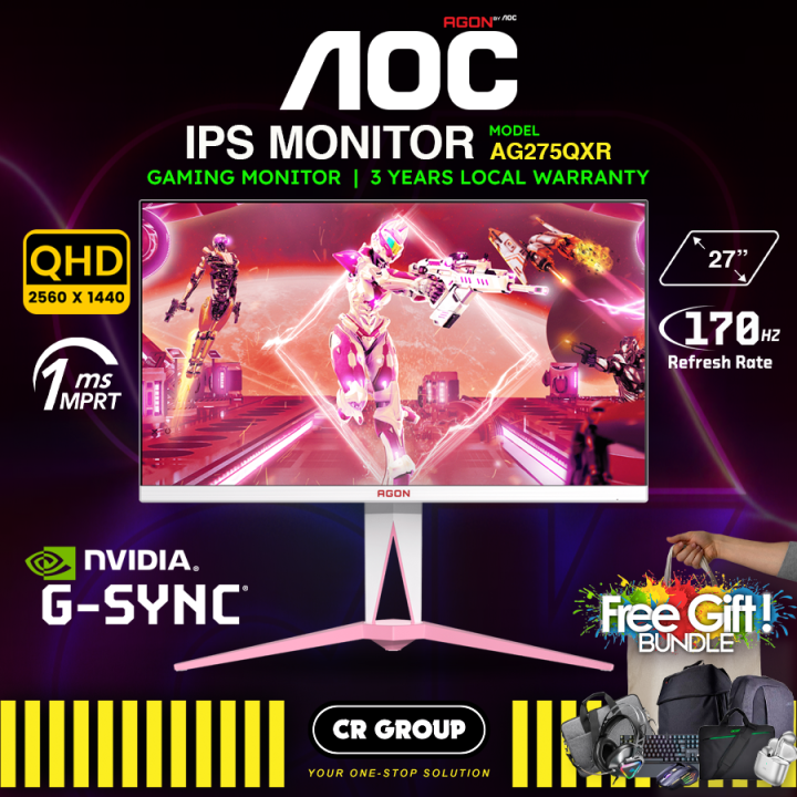 Aoc Agon Ag Qxr Qhd Premium Gaming Monitor G Sync Compatible Qhd Hz