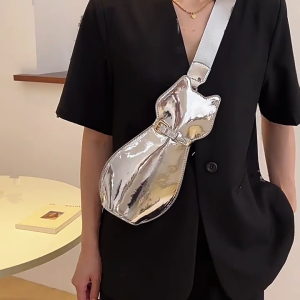 PU Leather Mini Chest Bag Multi functional and Fashionable Crossbody Pack for Phone Wallet