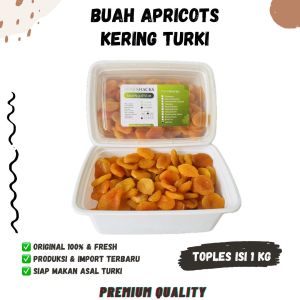 BUAH APRIKOT KERING 1kg Turki Fresh Premium Whole Pitted Dried Apricot Kayisi Fruit GuzelCan Abrikos