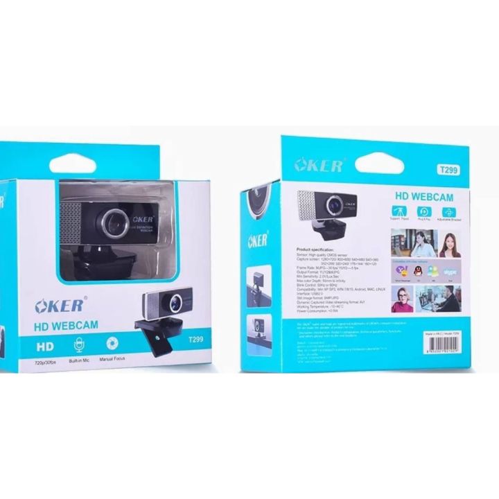 WEBCAM OKER T299 HD 720P ไมโครโฟนในตัว | Lazada.co.th