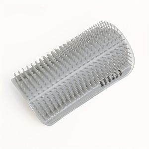 Space-Saving Wall-Mounted Cat Scratcher & Grooming Brush - Durable PP Material Easy-Install Adhesive Strips Ideal for Kittens & Small Dogs Comfortable Pet Grooming Tool Cat Scratching Post Plastic Construction Cat Scratching Post