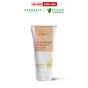 Tẩy da chết mặt hạt gạo & mơ Herbario 160ml