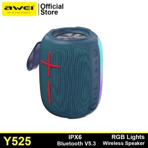 Awei Y525 TWS Portable Wireless Speaker Bluetooth RGB Light Strong Bass Support U-Disk/TF Card/Aux Long Battery Life