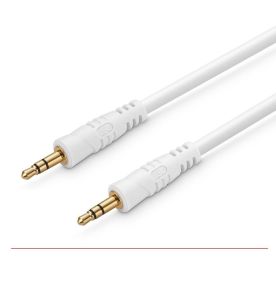 Dây loa 2 đầu 3.5mm dài 1.8M - 3M - 5M Tốt (Trắng)