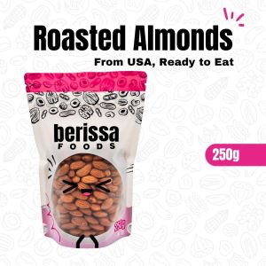 Roasted Almonds from USA - Unsalted - No oil - Berissa Foods