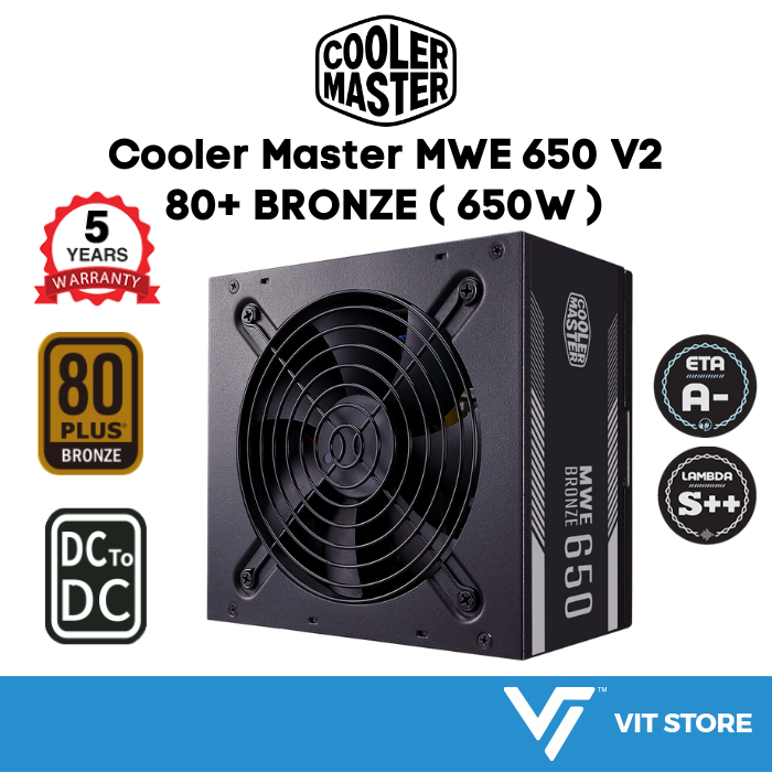 Cooler Master MWE Bronze 650 V2 650W 80+ Bronze Power Supply Unit PSU ...