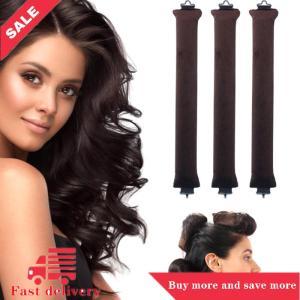 [COD] Heatless quăn Rod Headband lười biếng tóc dụng cụ uốn không có nhiệt tóc con lăn Curls ngủ mềm Flexi que với móc tóc công cụ tạo kiểu tóc