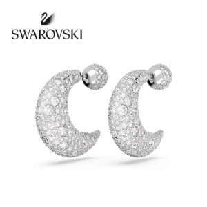 SWAROVSKI Luxury Fashion (New) Luna Moon White Diamond Drop Earrings S925 Sterling Silver Womens Fashion Earrings