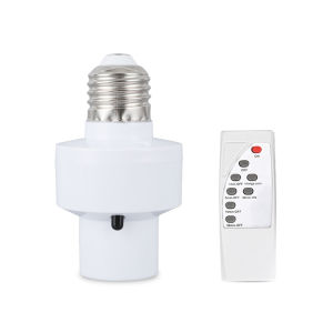 [Local Stock] Intelligent E27 Lamp Holder Remote Control Wireless Remote Control E27 Base Timer Switch Bulb 220V LED Bulb Socket In Babalux