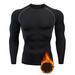 Winter Mens Warm Long Johns Thermal Underwear Fleece Football T-Shirt Mens Thermal Blouse Elastic Tops Pajamas Man Clothing 3XL