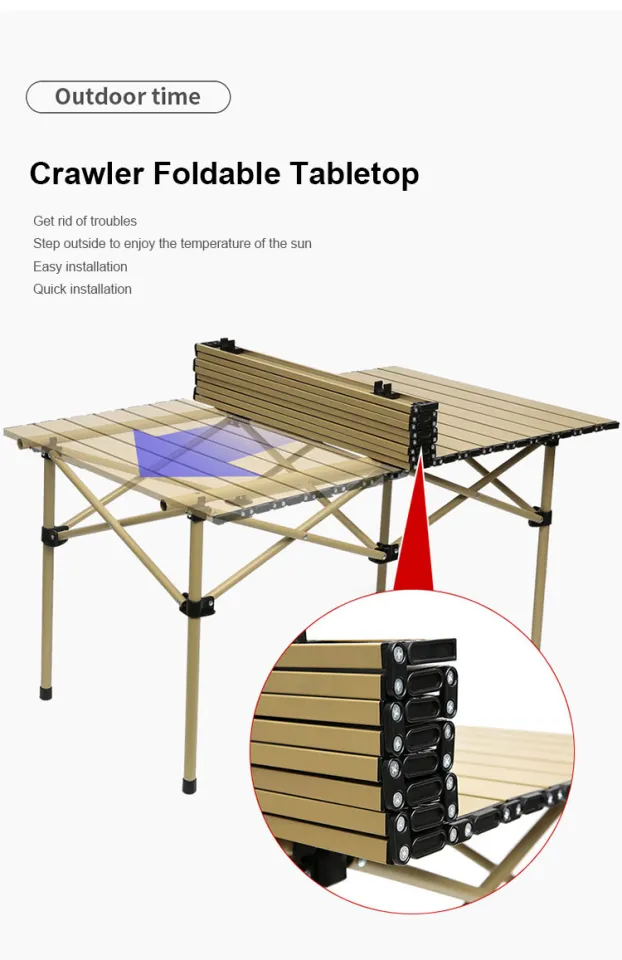 Outdoor Camping Foldable Table Egg Roll Table Portable for Camping