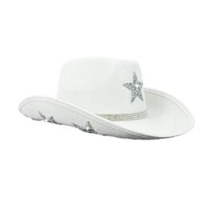 Shining Star Hat for Women Men Music Festival Hat with Five Pointed Star Pattern for Adult Stage Performances