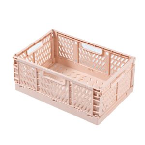 TEWUB Stackable Foldable Storage Crate INS Collapsible Drawer Organizer Case Practical Plastic Storage Baskets Bedroom Decor
