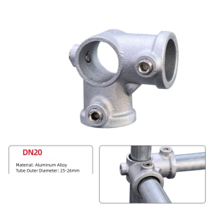 PURETEN 3\4" Pipe Fitting Connector Fixed buckle Aluminum Alloy Steel Frame Fasteners  DIY Circular Pipe Connector Steel Tube Shelf