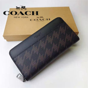 Coach original authentic new leather mens hand-held zipper long wallet F26070 F74977 F22533 Size: 20x10cm
