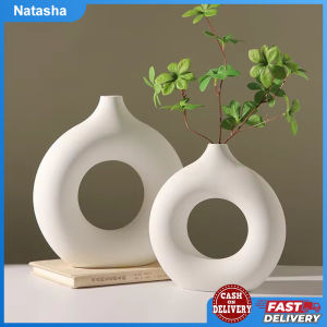 Nordic Plastic Flower Vase White Flower Bottle Modern Flowers Pot Desktop Home Decoration Ornament