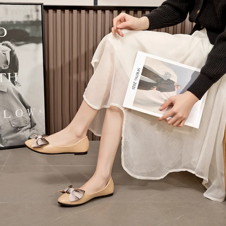 COCO#BX07%20Chic%20Bowknot%20Ballet%20Flats%20in%20Microfiber%20Leather%20for%20Women%20-%20Korean%20Trendy%20Casual%20Shoe%20-%20Image%206