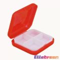 4 Slot Medicine Box Mini Storage Box Colourful Family First Aid Drug Box Organiser. 