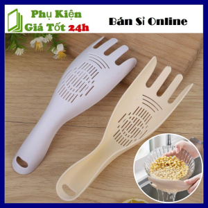 Combo 3 Muỗng Nhựa Đa Năng 3 Răng Có Lỗ Thoát Nước Muỗng Lọc Chắt Nước Cầm Tay Dụng Cụ Gia Đình Nhỏ Gọn Tiện Lợi Dễ Vệ Sinh