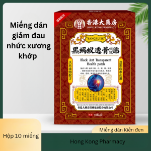 Miếng Dán Giảm Đau Xương Khớp Hong Kong Pharmacy Dán Cổ Vai Gáy Thắt Lưng Hộp 10 Chiếc