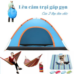 Lều du lịch - lều cắm trại picnic - lều dã chiến cách ly chất dù khung kim loại