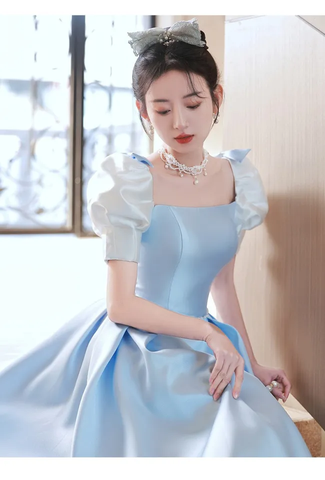Đầm dạ hội màu xanh DH-025