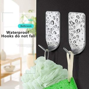 6/12Pcs Self Adhesive Wall Hook Stainless Steel Wall Hooks Hangers For Bathroom Towel Clothes Rack