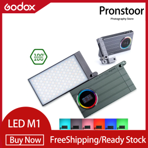 Godox M1 2500K-8500K Full Color RGB LED Light Pocket Size Type-C Rechargeable LED Video Creative Light Multiple Special Effects