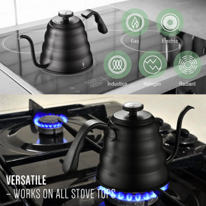 ORI One Two Cups Teko Kopi Leher Angsa 1.2 Liter Gooseneck Pour Over Thermometer - OTC265