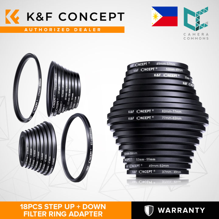 Filter Stepping Rings K&F Concept PH Official 18pcs Camera Lens