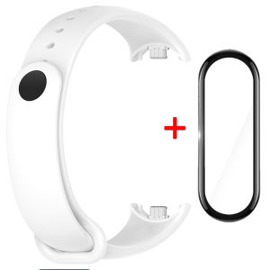 Dây Đeo Silicone + Phim Cho Xiaomi Smart Band 10 Dây Đeo NFC Thể Thao Vòng Tay Cao Su Dây Pulseira Cho Xiaomi Mi Band 10 9 8 Phụ Kiện