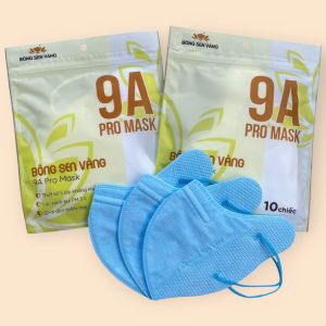 Khẩu Trang 9A Bông Sen Vàng 5 Lớp Kháng Khuẩn Chống Nắng Toàn Diện.