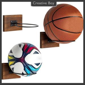 [Creative] Basketball Wall Mount Ball Wall Holder Wood Metal Ball Display Stand Wall Rack Storage Rack Ball Organizer Soccer Wall Mount