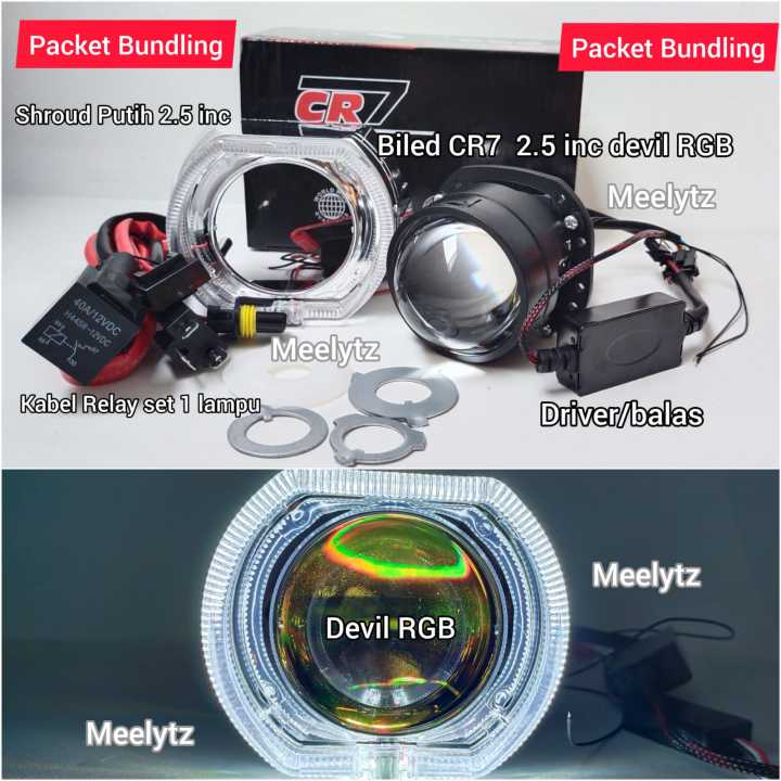 promo tahun baru Packet Bundling Biled CR7 2,5 INC Devil eye RGB shroud ...