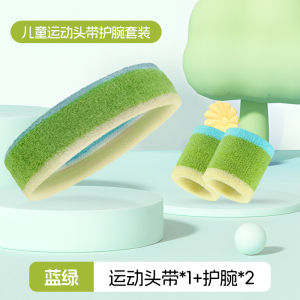 ACETERY Kids Neon Sweatbands Colorful Sport Headband Wristband Set for Girls Breathable Athletic Sweat Bands for Basketball Tennis Running Football