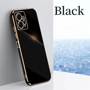 New Case XIAOMI REDMI NOTE 12 4G Case Luxury Plating Casing Silicone Stand Back Cover