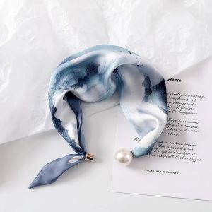 CNIEN8 Polyester Lazy Scarf Chic Lightweight ic Buckle Scarf Luxury Convenient Neck Scarf Spring Summer