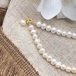 The same product as the influencers is selling well Vintage-style natural freshwater pearl bracelet Elegant womens round bracelet in stock for wholesale