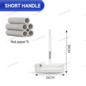 HavenClean 90° Fold Lint Roller Mop/24cm Super Sticky lint Roller Refill One-Click Disassembly Dust Pet Hair Remover